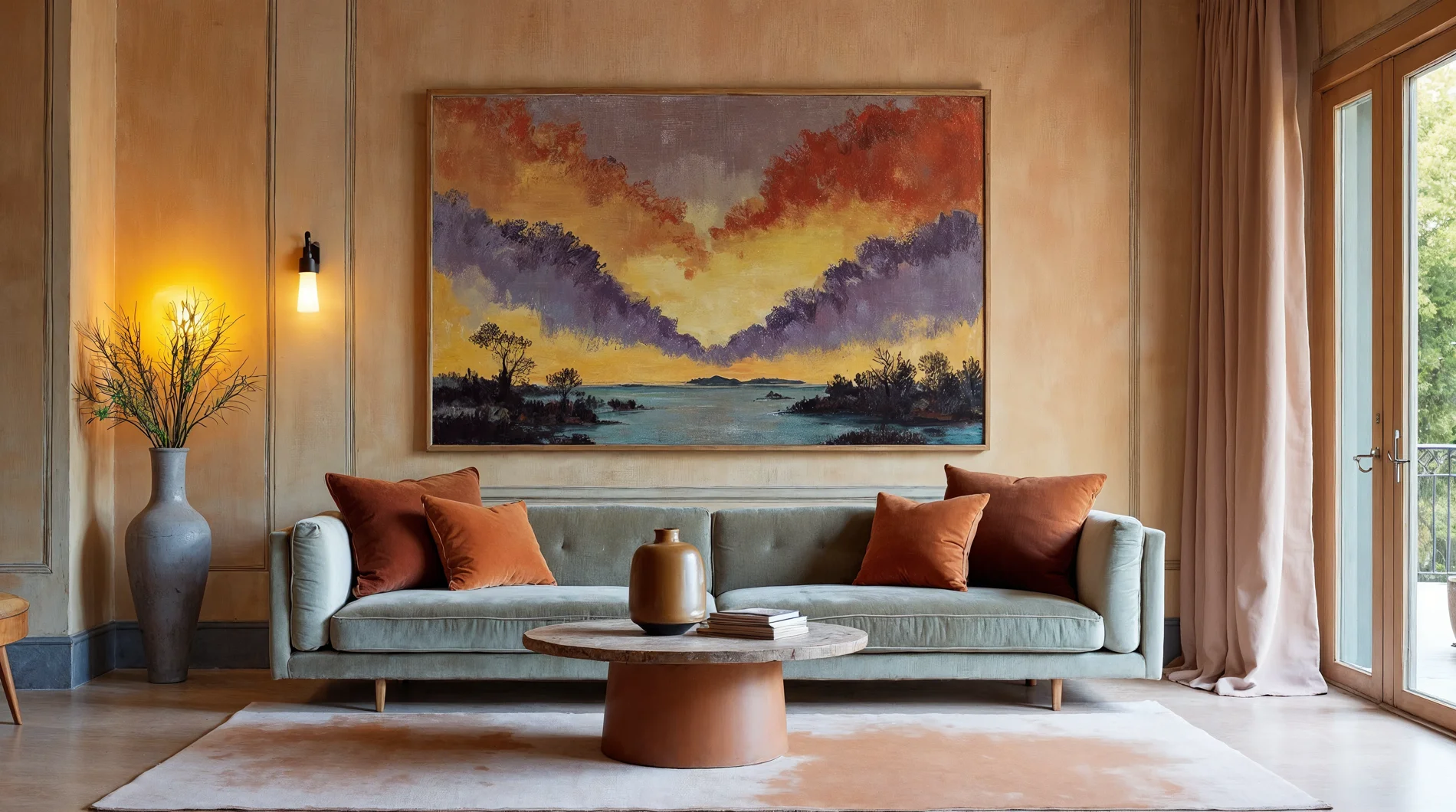 Printed artwork on canvas, close detail